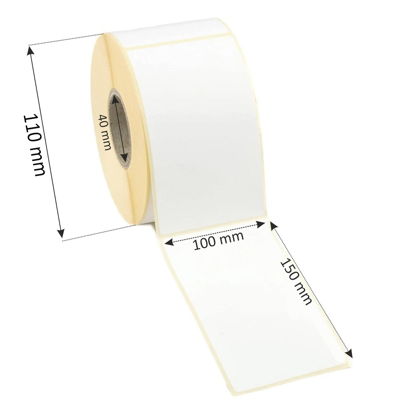 Etichete AWB 100x150 mm, termice, rola 500 bucati, albe - imagine 4